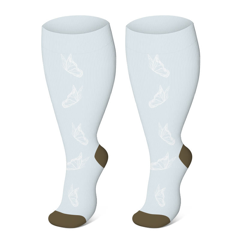 Plusock Plus Size Penguin Fox Compression Socks 2XL-7XL(3 Pairs) - image 5