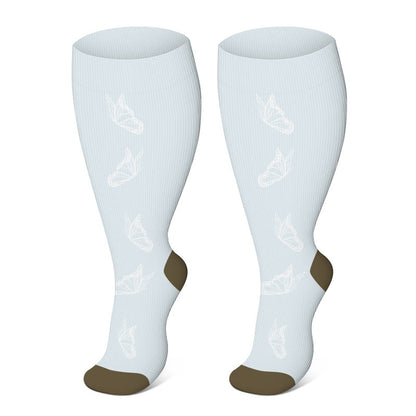 Plusock Plus Size Penguin Fox Compression Socks 2XL-7XL(3 Pairs) - image 5