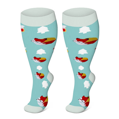 Plus Size Penguin Fox Compression Socks 2XL-7XL - image 7