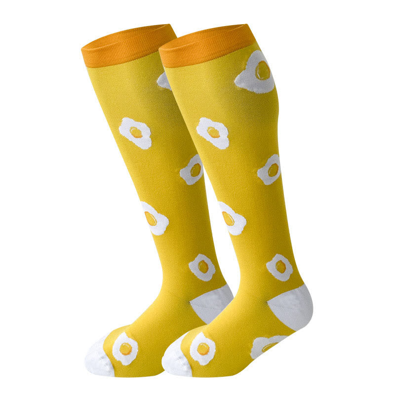 Plus Size Yellow Series Compression Socks 2XL-7XL - Fried Eggs - 7XL - image 3