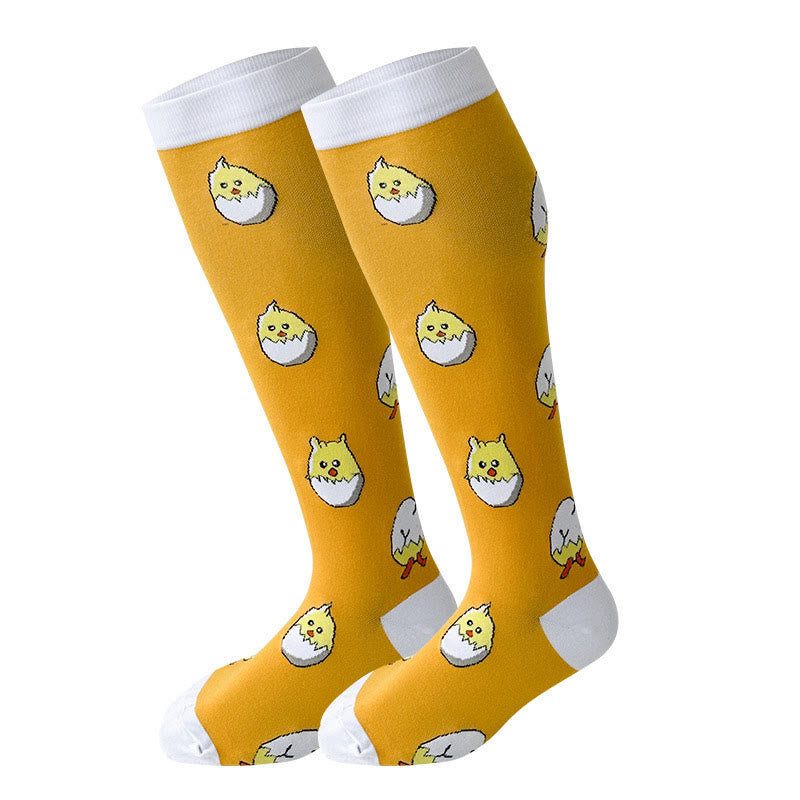 Plus Size Yellow Series Compression Socks 2XL-7XL - Chicken - 7XL - image 2