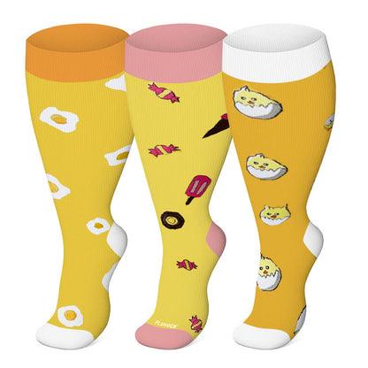 Plus Size Yellow Series Compression Socks 2XL-7XL - image 0