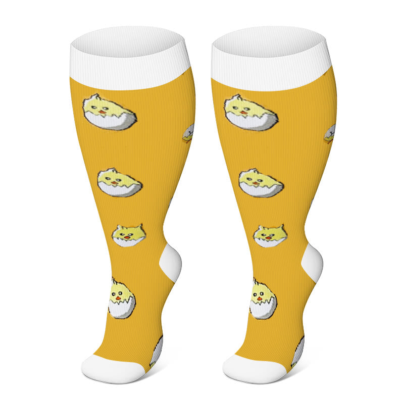 Plusock Plus Size Yellow Series Compression Socks 2XL-7XL(3 Pairs) - image 7