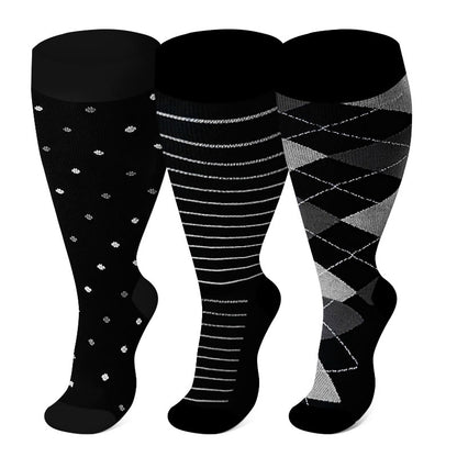 Plus Size Rhombus Compression Socks 2XL-7XL - image 0