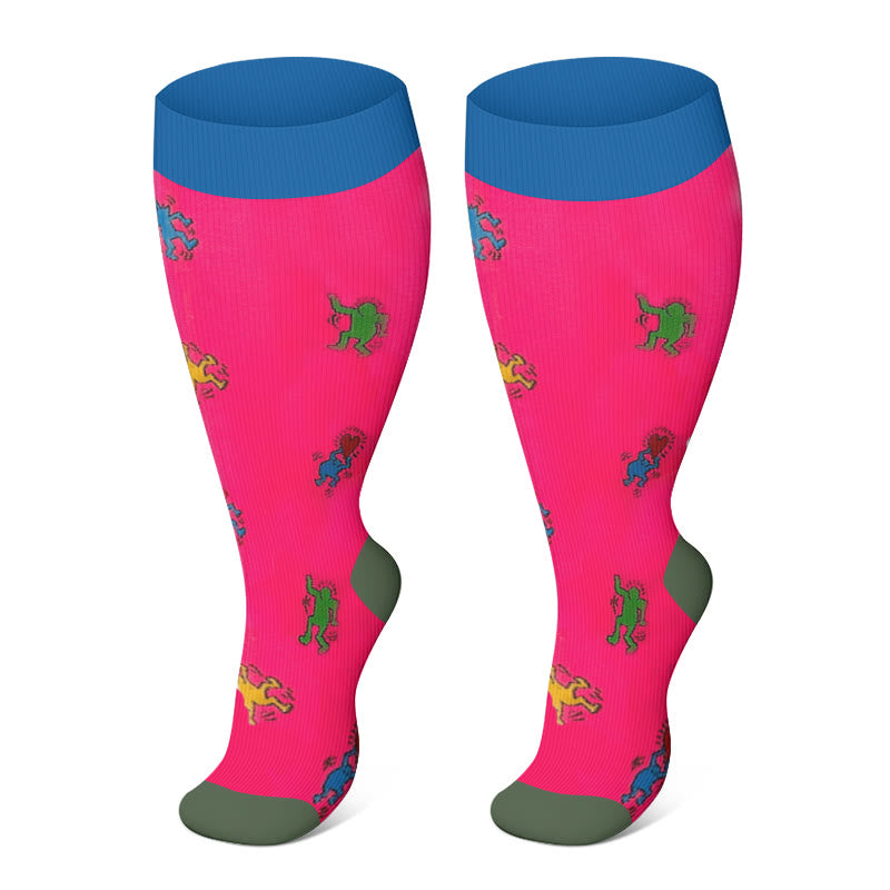 Plus Size Funny Pattern Compression Socks 2XL-7XL - image 5