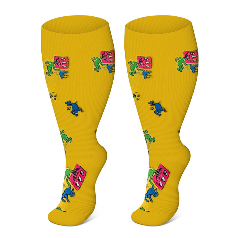 Plus Size Funny Pattern Compression Socks 2XL-7XL - image 7