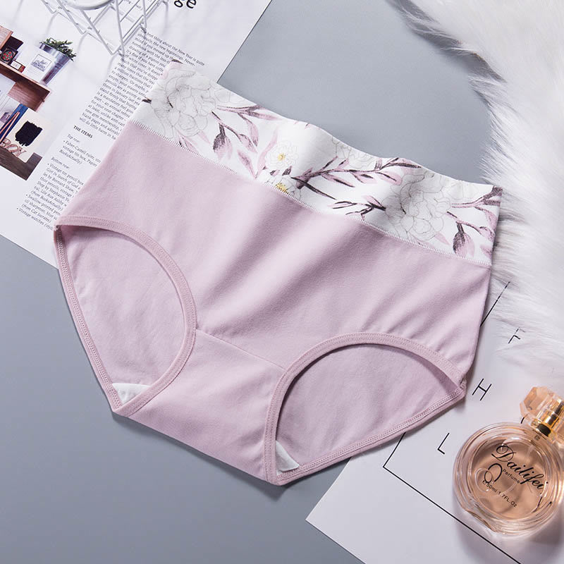 Plus Size Flowers Panty(3 Packs) - Pink - 2XL - image 3