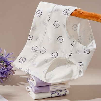 Plus Size Smiley Flower Panty(4 Packs) - image 1