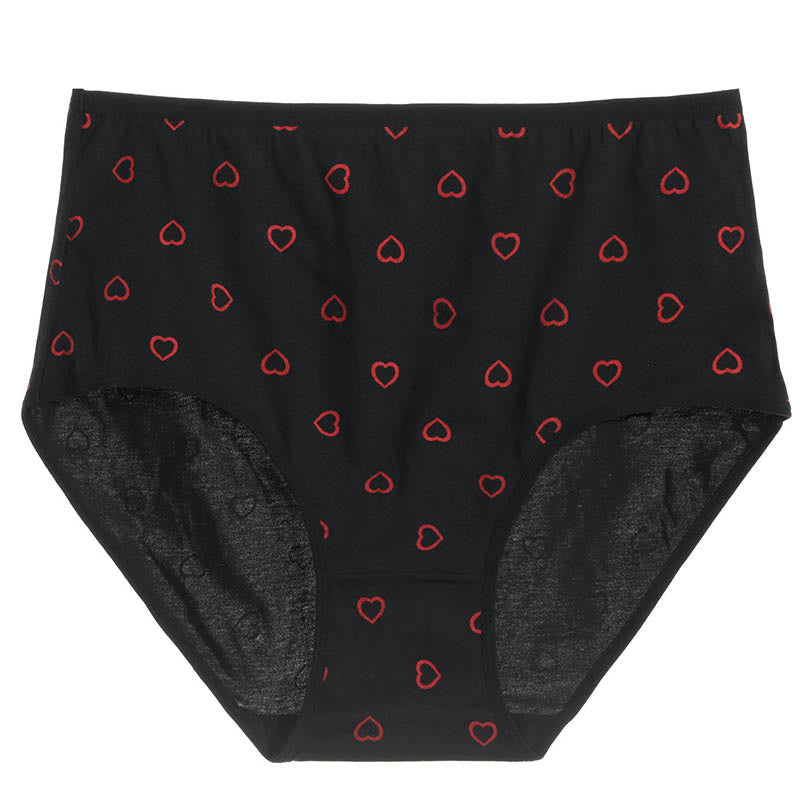 Red Heart Panty(3 Packs) - Black - 5XL - image 1