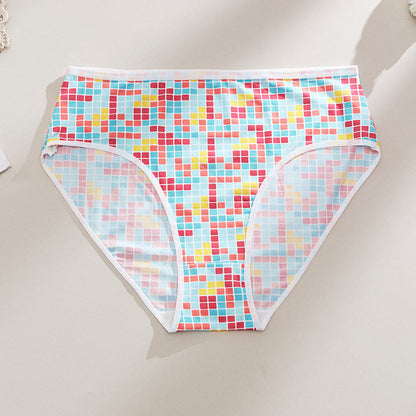 Cute Pattern Panty(7 Packs) - Grid - 4XL - image 4