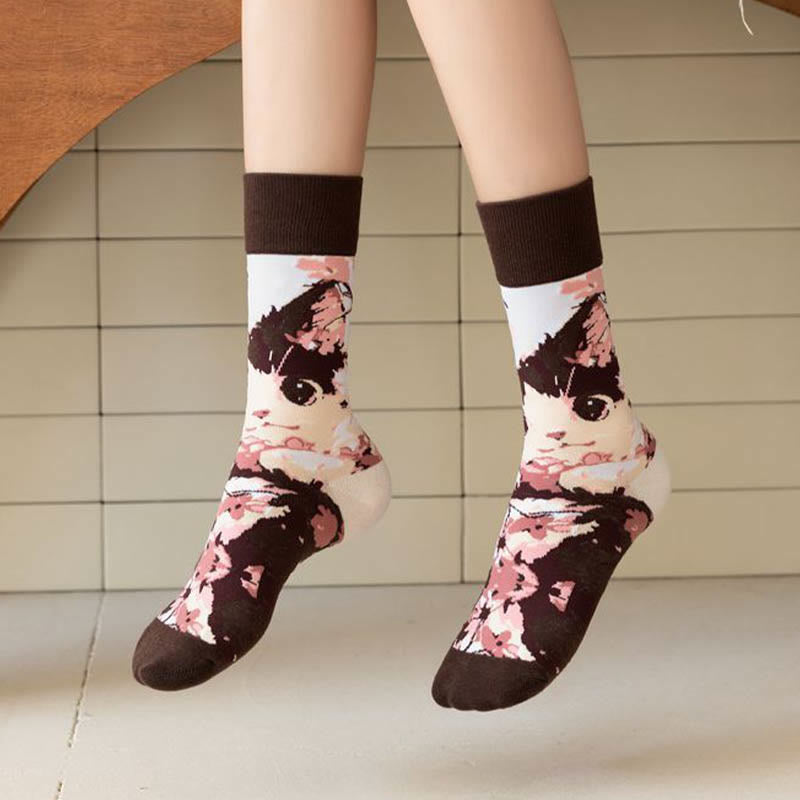Cartoon Animals Quarter Socks(6 Pairs) - image 3