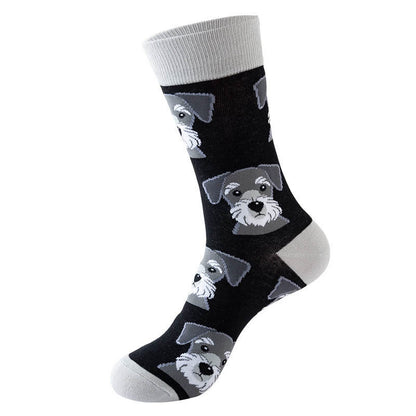 Panda Dog Cat Quarter Socks(5 Pairs) - Grey - EU36-40(US3-7) - image 7
