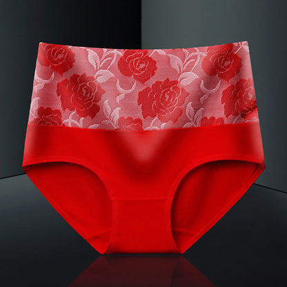 Exquisite Printing Panty(4 Packs) - Red - 5XL - image 11