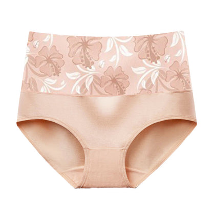 Plus Size Pure Color Flowers Panty(3 Packs) - Apricot - 5XL - image 3