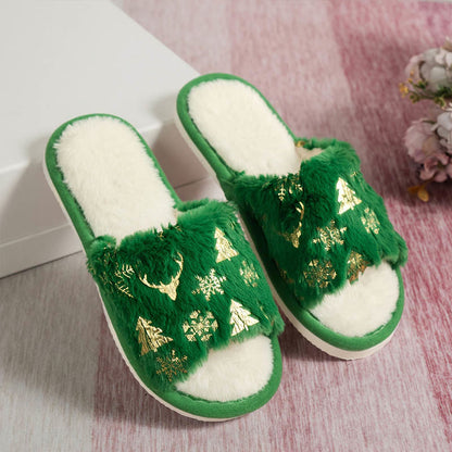 Plus Size Open Toe Slippers - Green - EU44-45(U10-11) - image 3