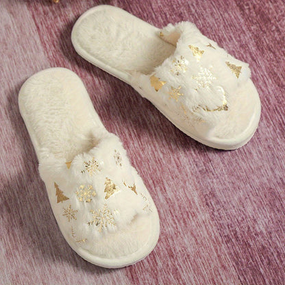 Plus Size Open Toe Slippers - Beige - EU44-45(U10-11) - image 4