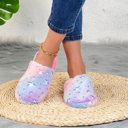 Plus Size Star Tie Dye Slippers - Light Purple - EU40-41(U7-7.5) - image 3