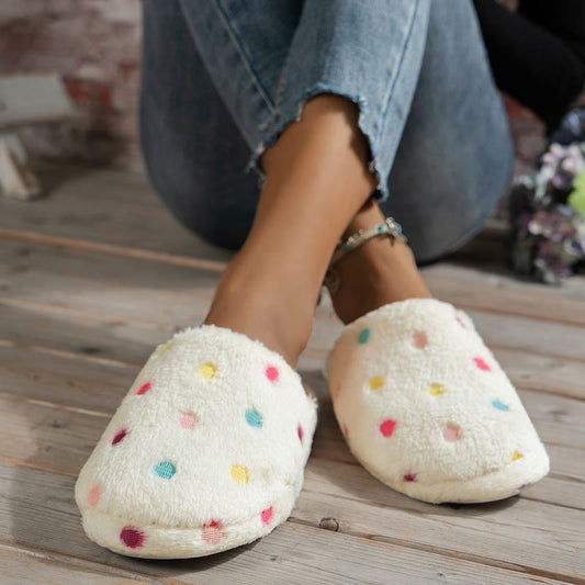 Plus Size Colorful Dots Slippers