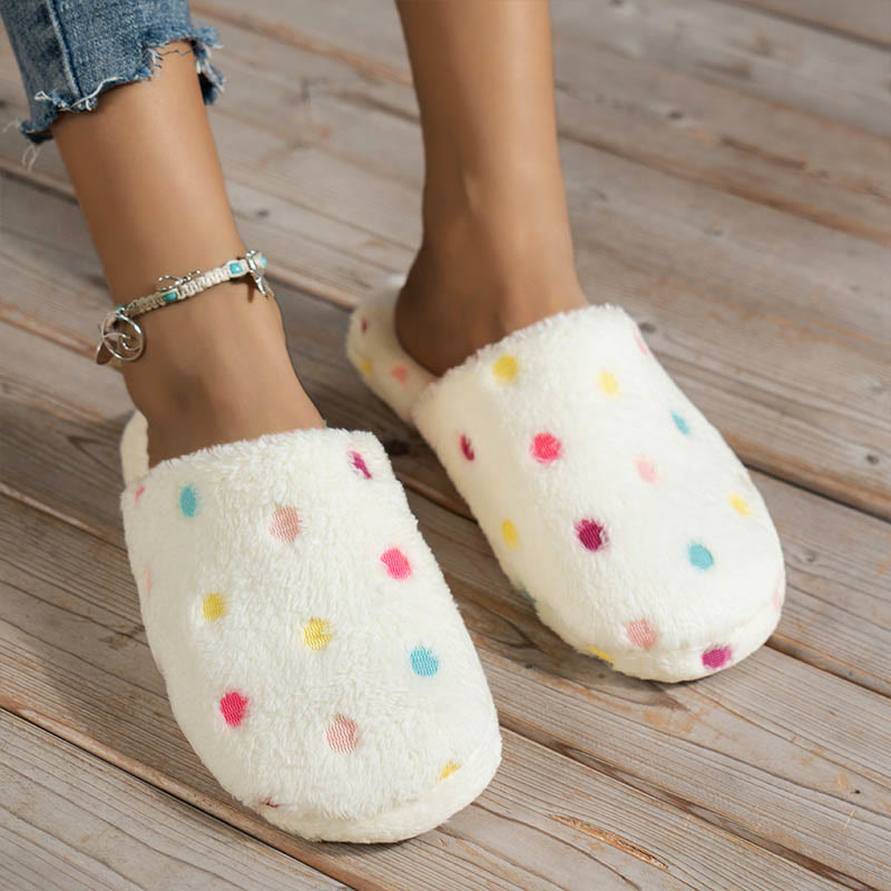 Plus Size Colorful Dots Slippers