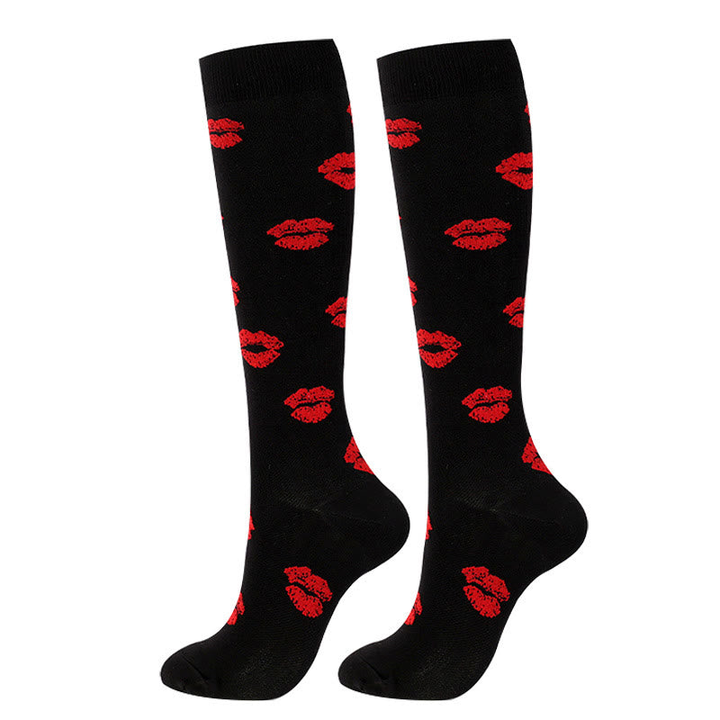 Red Lips Compression Socks(5 Pairs) - image 2