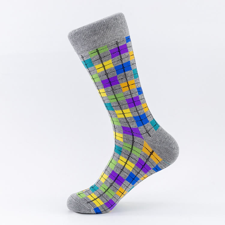 Plaid Heart Crew Socks(5 Pairs) - image 4
