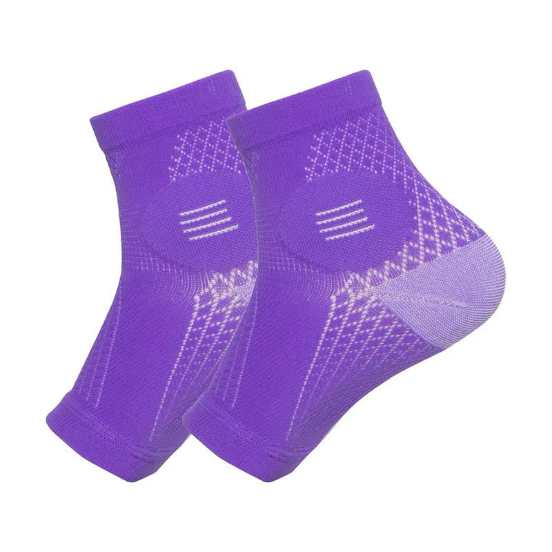 Open Toe Sweat Wicking Ankle Braces(2 Pairs) - Purple - L/XL - image 7