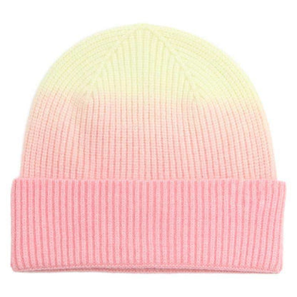 Gradient Color Gloves Beanie 2 In 1 Set