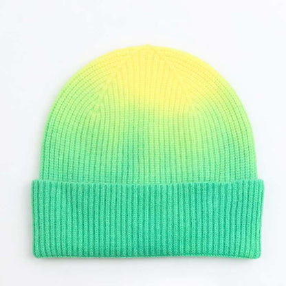 Gradient Color Gloves Beanie 2 In 1 Set