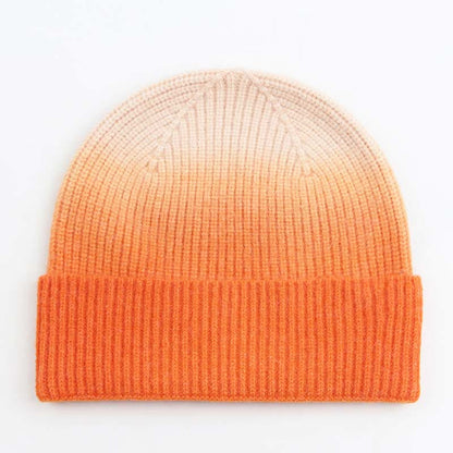 Gradient Color Gloves Beanie 2 In 1 Set