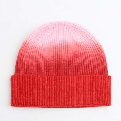 Gradient Color Gloves Beanie 2 In 1 Set - Red - One Size - image 9
