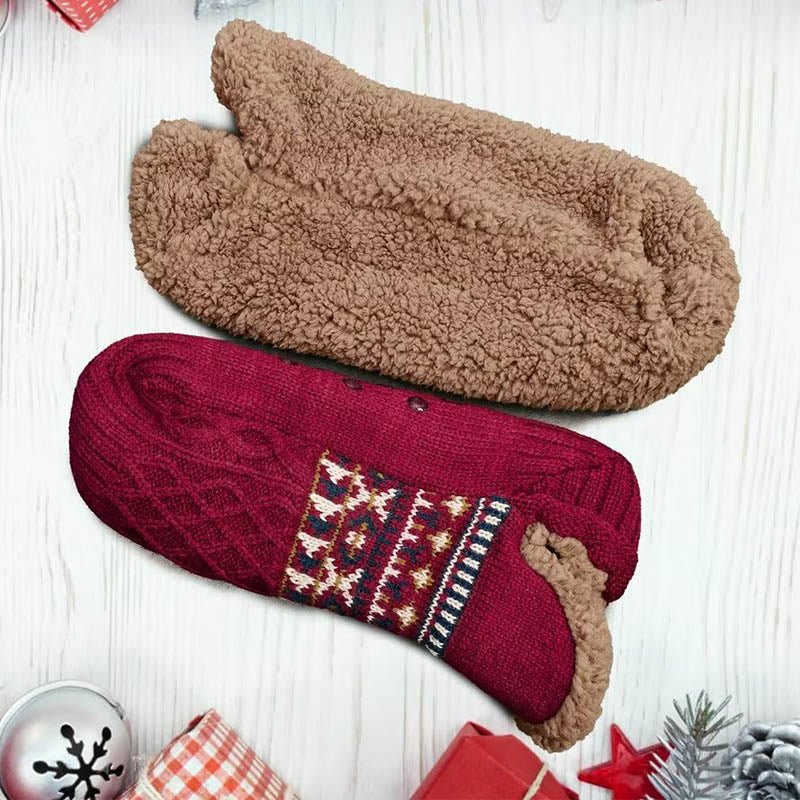 Plus Size Thickened Knitted Home Slipper Socks - image 12