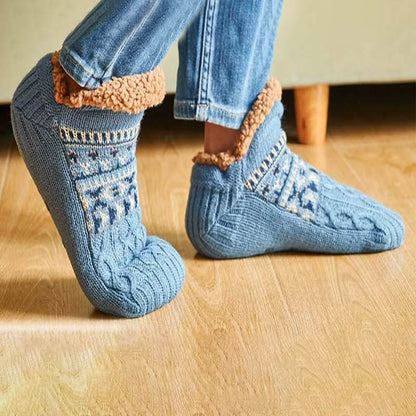 Plus Size Thickened Knitted Home Slipper Socks - image 6