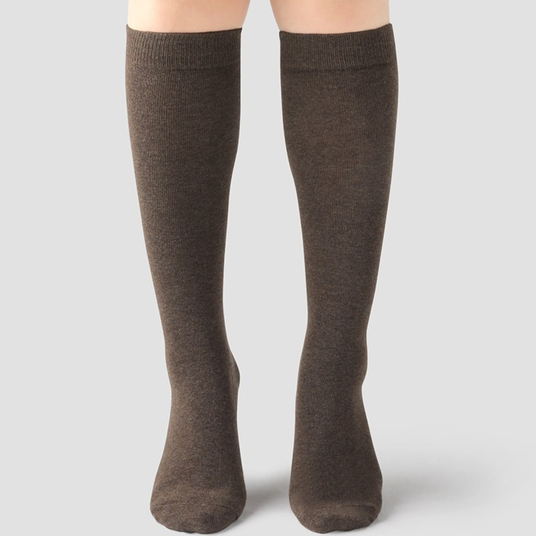 Skin Friendly Knee High Socks(2 Pairs) - Coffee - Fits 88lbs-220lbs - image 6