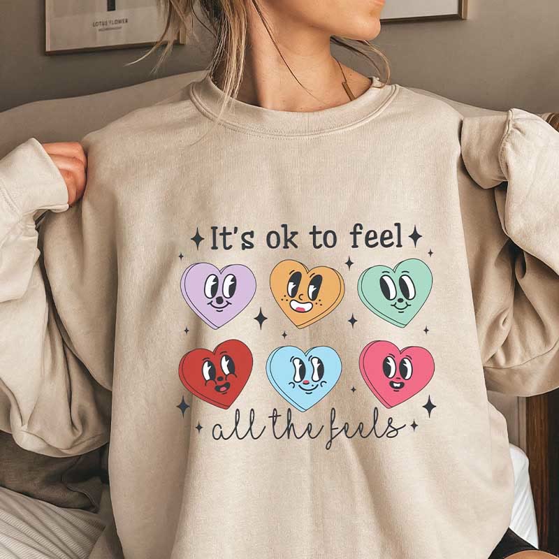 Plus Size Love Emoticon Sweatshirt - Khaki - 3XL - image 0