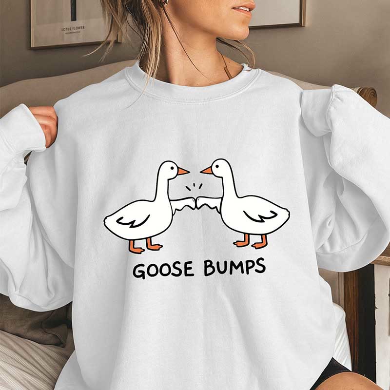 Plus Size Goose Bumps Sweatshirt - White - 3XL - image 2