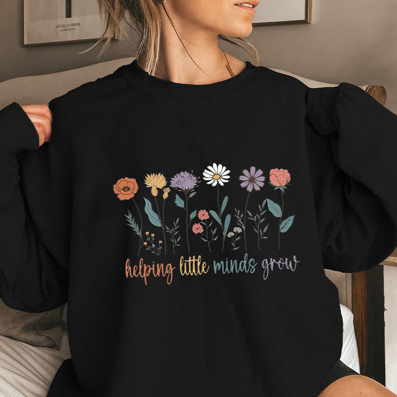 Plus Size Grow Flowers Sweatshirt - Black - 3XL - image 4