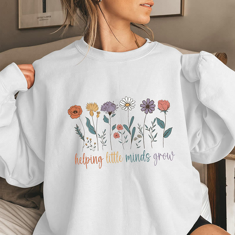 Plus Size Grow Flowers Sweatshirt - White - 3XL - image 3