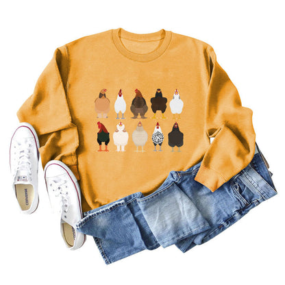 Plus Size Chick Print Sweatshirt - Yellow - 2XL - image 12