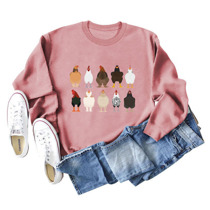 Plus Size Chick Print Sweatshirt - Dark Pink - 2XL - image 13