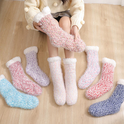 Plus Size Warm Thick Slipper Socks(2 Pairs) - image 0