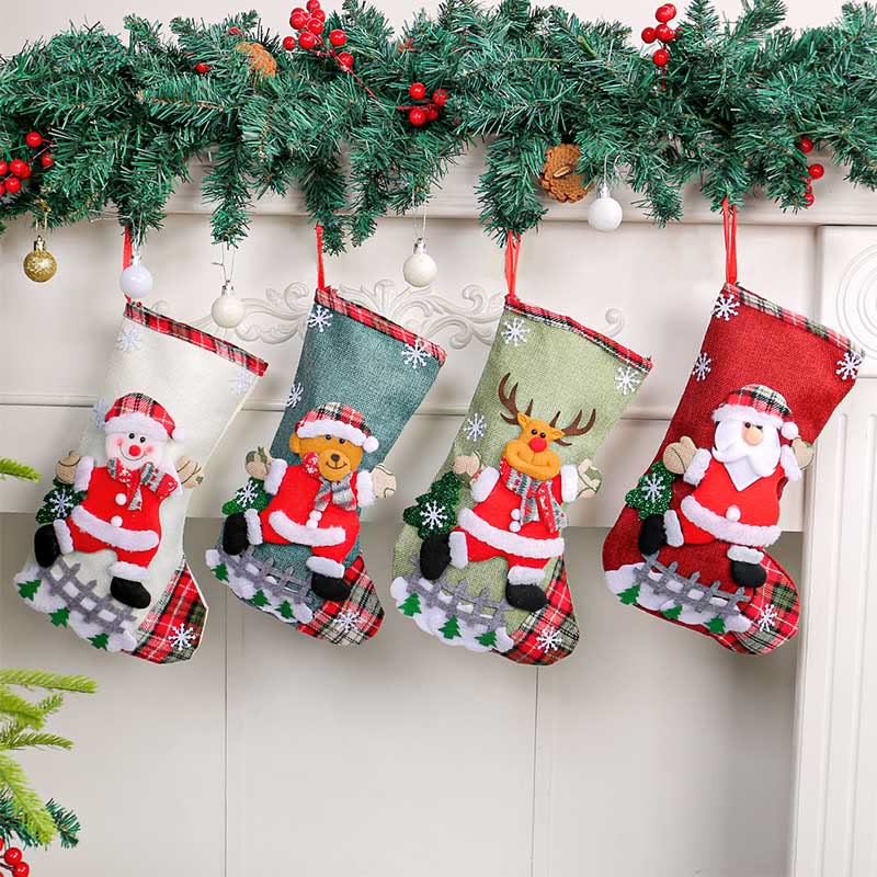 Plus Size Christmas Large Handing Socks(4 Pairs) - image 1