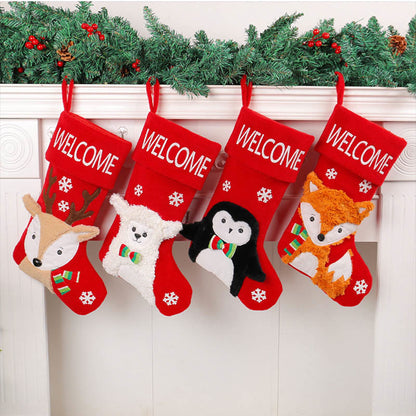 Fox Sheep Deer Penguin Handing Socks(4 Pairs) - image 1