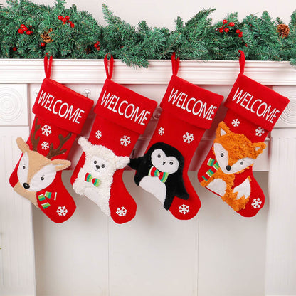 Fox Sheep Deer Penguin Handing Socks(4 Pairs) - image 0