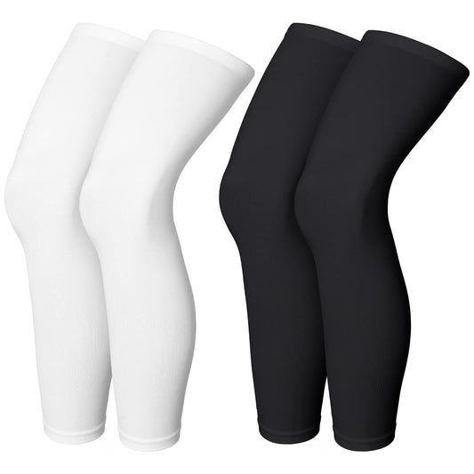 Sun Proof Thigh High Compression Sleeve Socks(2 Pairs) - Multicolor - XL - image 0