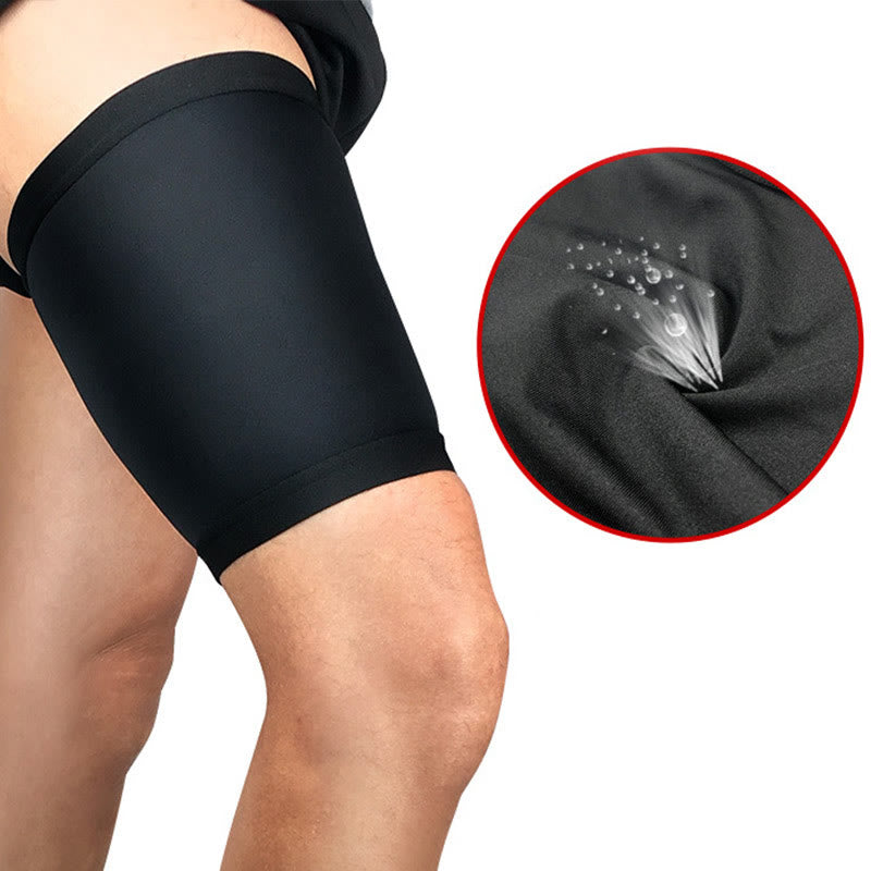 Solid Color Sports Thigh Compression Sleeve - image 4