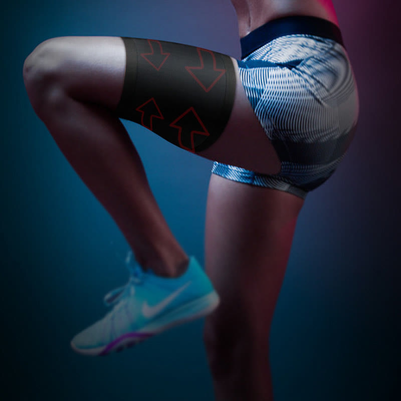 Solid Color Sports Thigh Compression Sleeve - image 3
