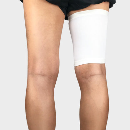 Solid Color Sports Thigh Compression Sleeve - White - XL - image 7