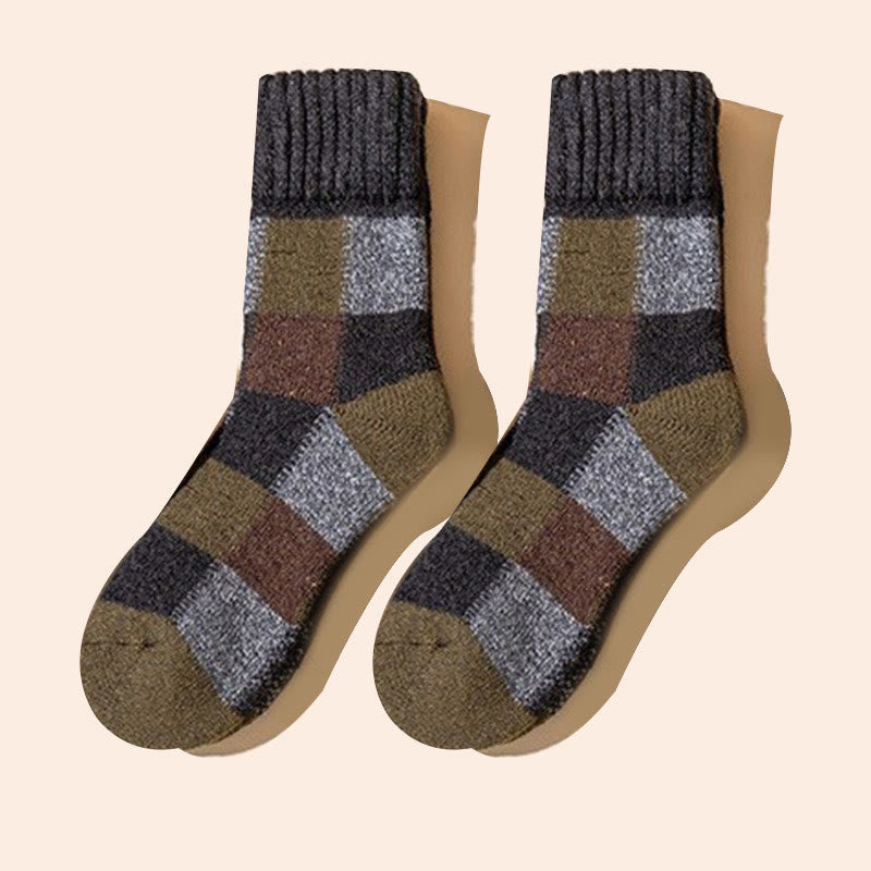 Extra Thick Fleece Quarter Socks(5 Pairs) - Dark Green - EU40-45(US7-11) - image 4