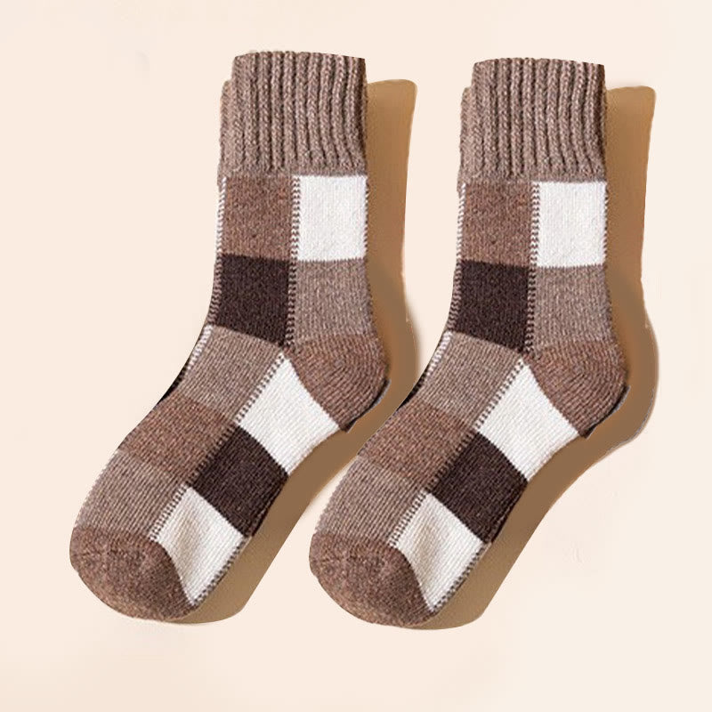 Extra Thick Fleece Quarter Socks(5 Pairs) - Khaki - EU40-45(US7-11) - image 3