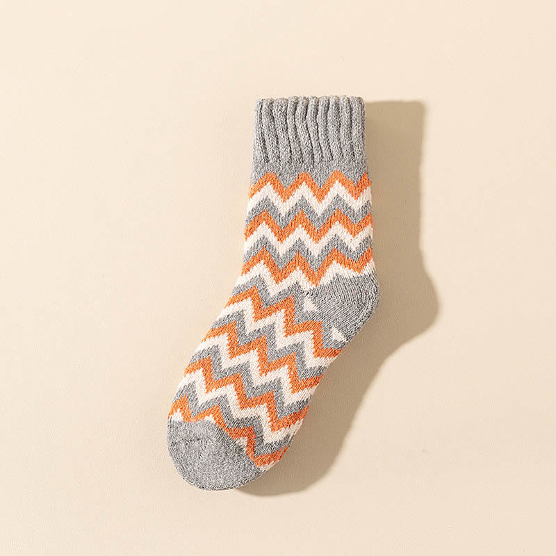 Wave Plus Velvet Quarter Socks(6 Pairs) - Grey - EU36-45(US3-11) - image 12